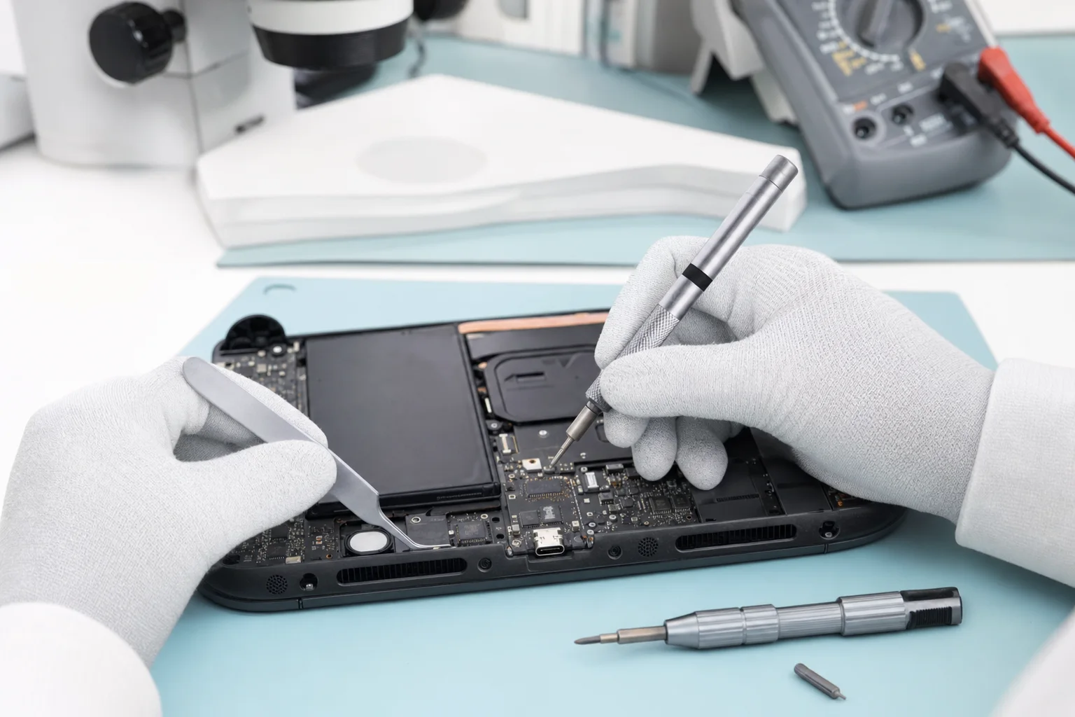 Réparation Nintendo Switch Avignon : diagnostic du connecteur de charge USB-C