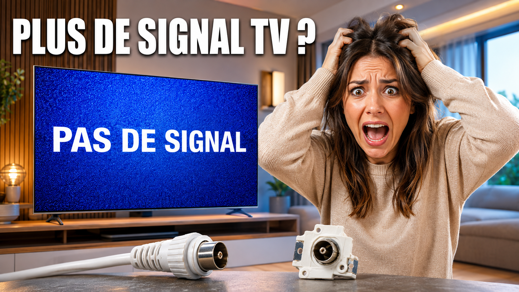 Téléviseur affichant une absence de signal